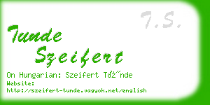 tunde szeifert business card